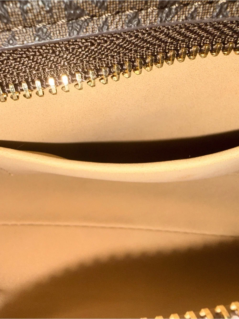 Michael Kors Brown Signature Stripe Adjustable Belt Bag